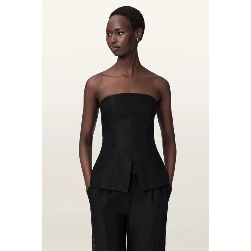 AllSaints korzetová halenka dámská z viskózy CHARLEY 114974399