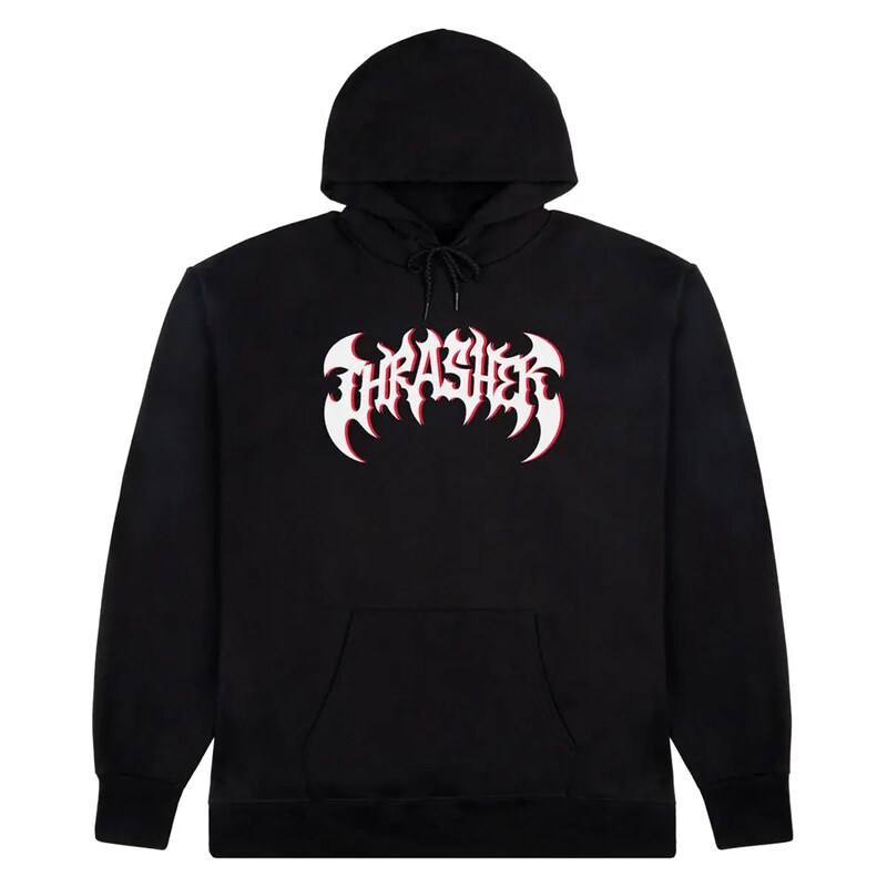 ikina THRASHER x SPITFIRE Heavy etal Hoodie Black velikost