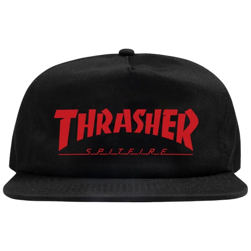 Kšiltovka THRASHER x SPITFIRE Snapback Black