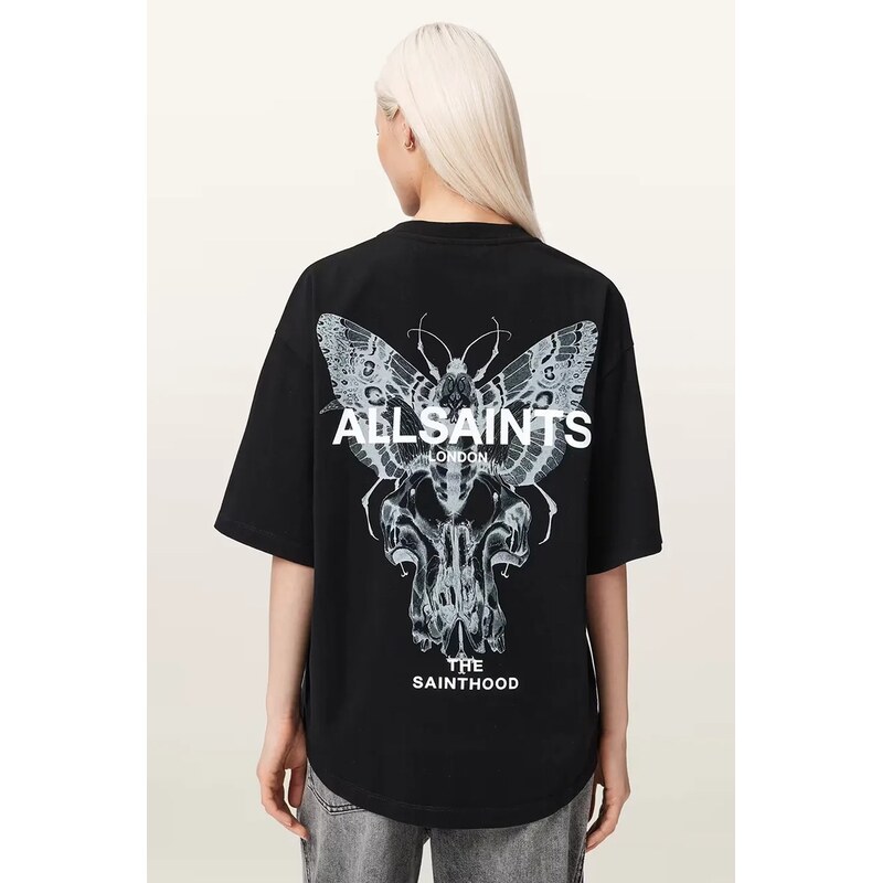 AllSaints oversize tričko dámské bavlněné HALIS 114974312