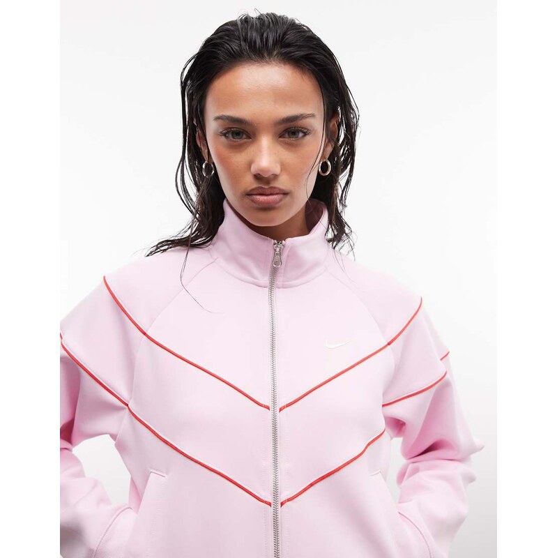 Nike woven windrunner track jacket in light pink 114974998