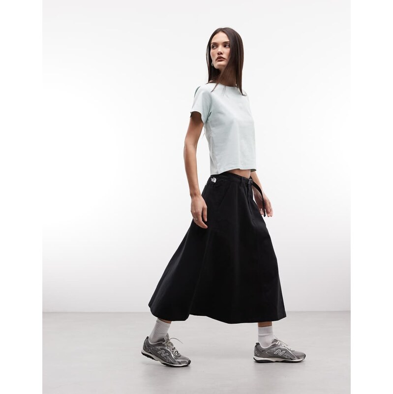 The North Face Twill midi skirt in black 114975140