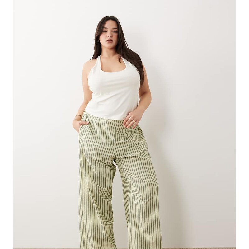 ASOS Curve ASOS DESIGN Curve textured pull on straight leg