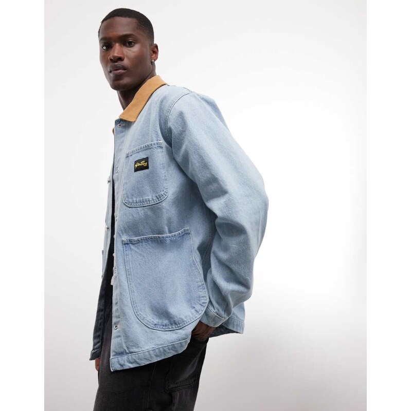 Stan Ray denim button up utility style jacket with contrast