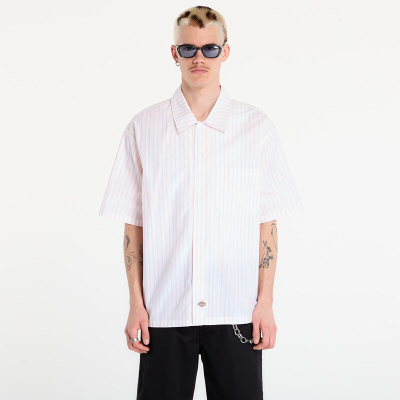 Košile Dickies Venedocia Stripe Shirt Short Sleeve White S