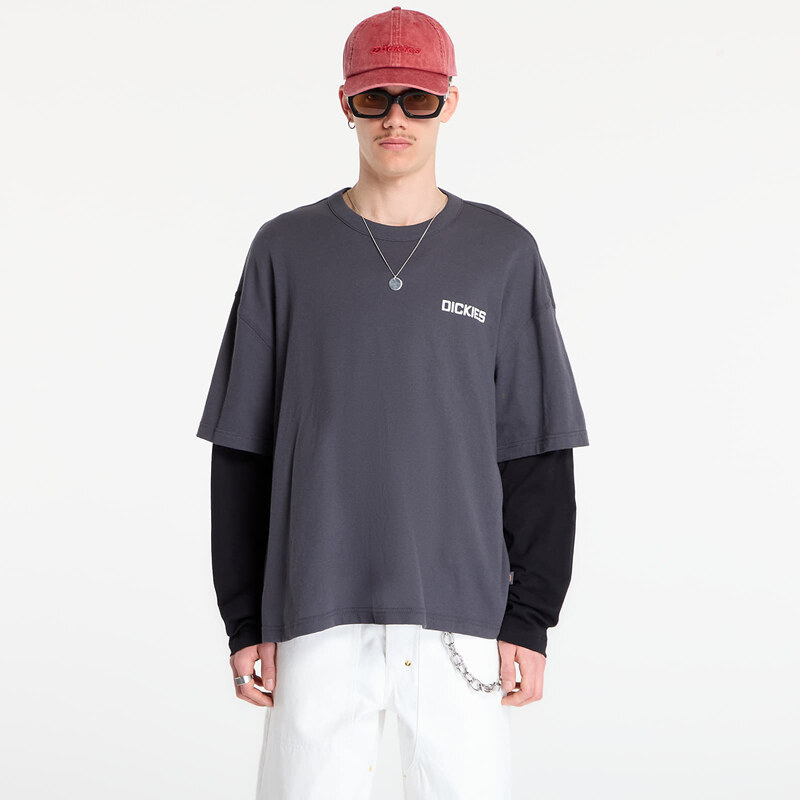 Tričko Dickies Payson 2in1 Tee Black L
