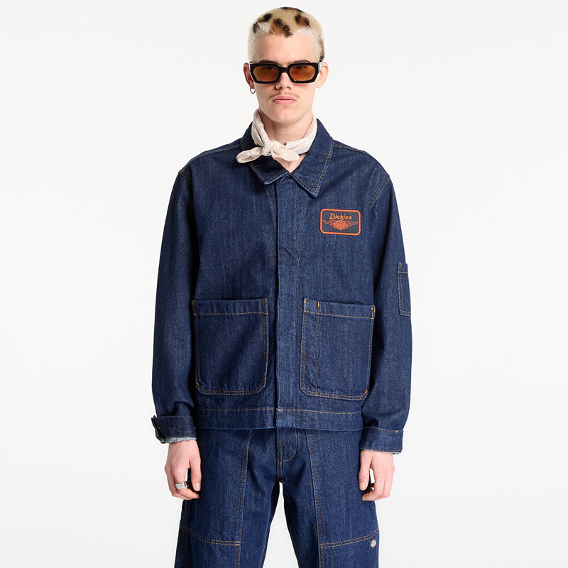 Bunda Dickies x Harley Davidson M X Hoodie Denim Jacket Blue M