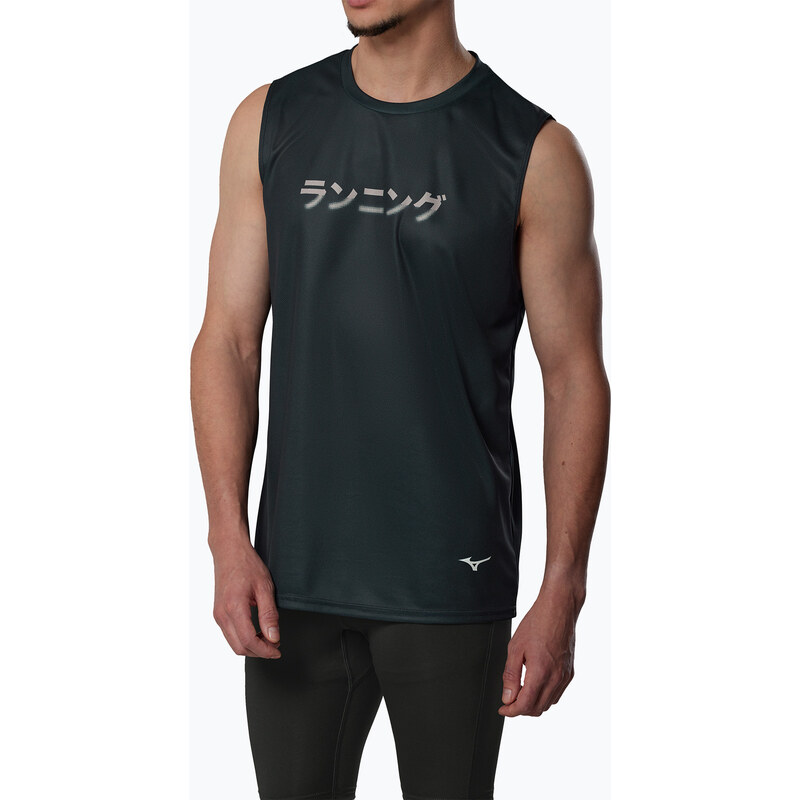 Pánské běžecké tričko Mizuno Core Graphic Sleeveless black/gray