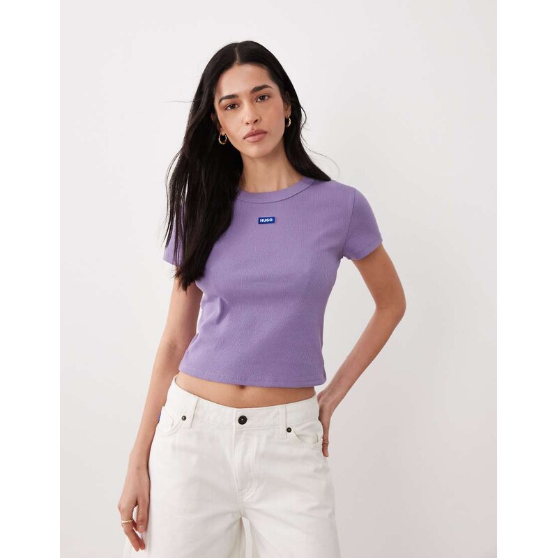 HUGO Blue baby tee in purple 114977085