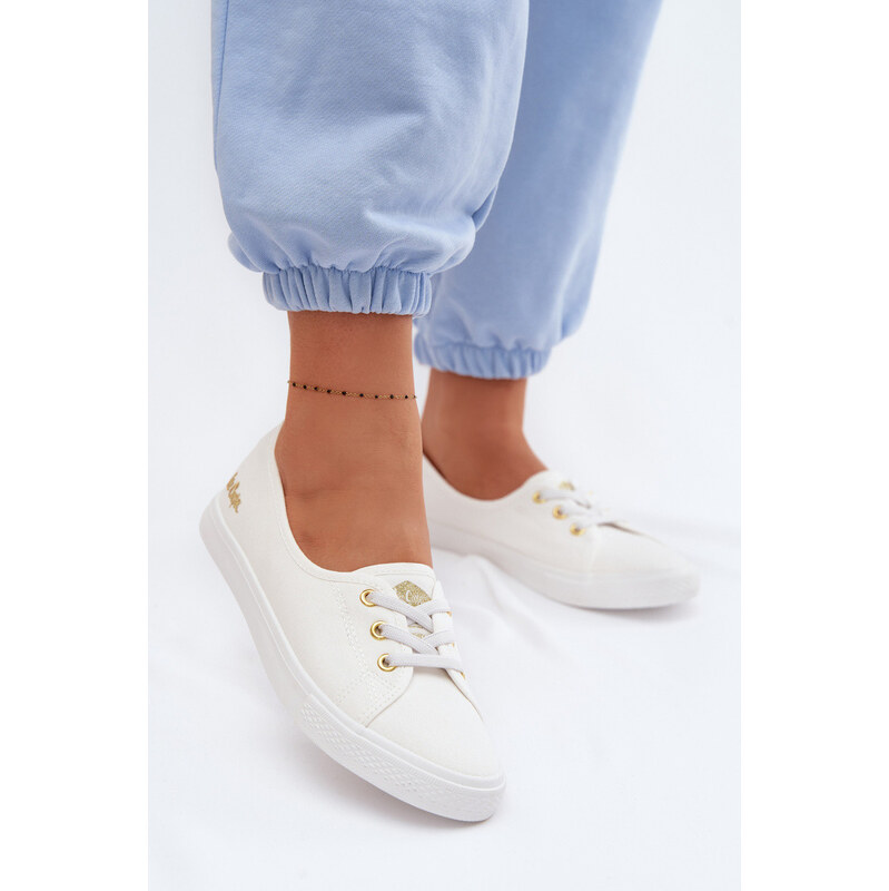Dámské tenisky bílo-zlaté Lee Cooper LCW-26-02-4043 114977993