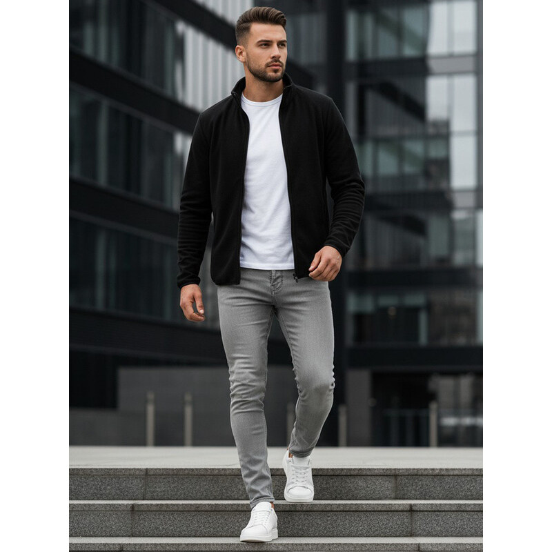 Bluza męska rozpinana czarna model 22103254 - FashionStreet