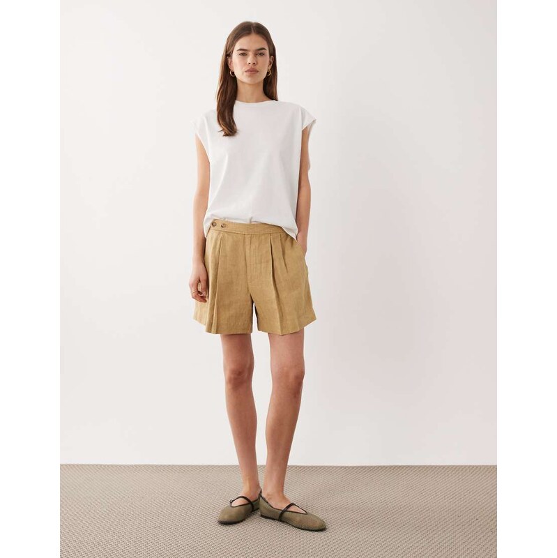 Polo Ralph Lauren linen woven shorts in camel-Neutral