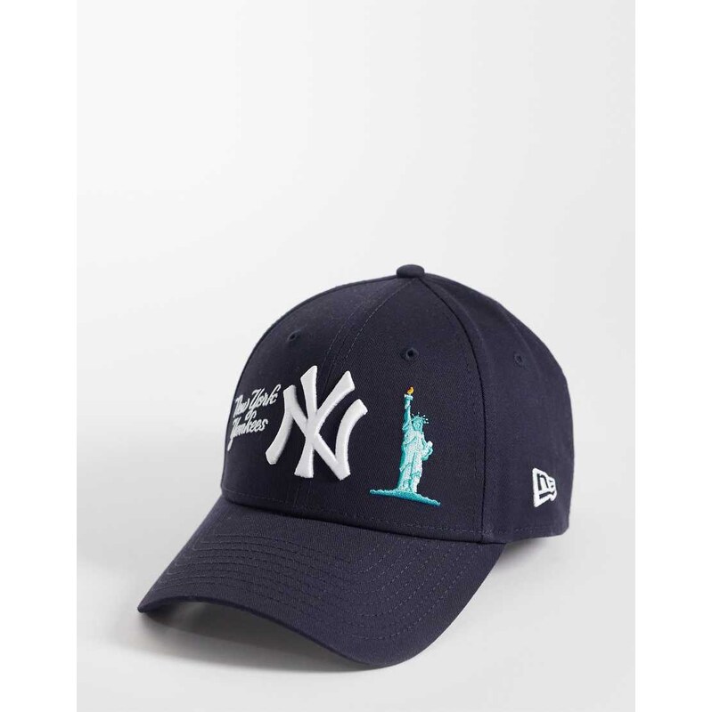 New Era NY Yankees 9forty city patch icon cap in navy