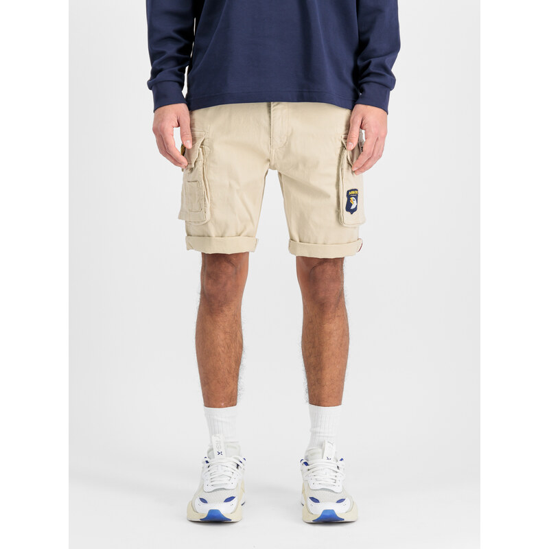 Šortky Alpha Industries Crew Short Patch vintage white