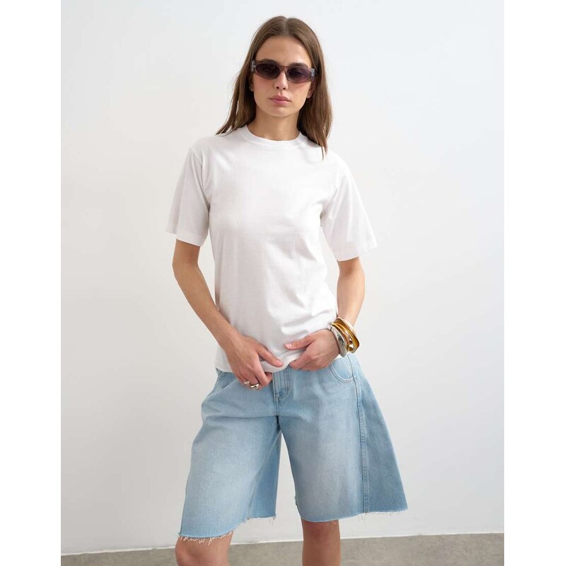 Topshop relaxed tee in white