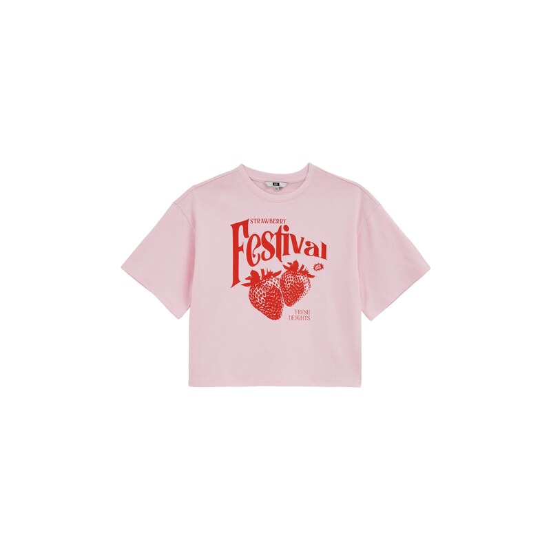 WE Fashion Tričko růžová / červená