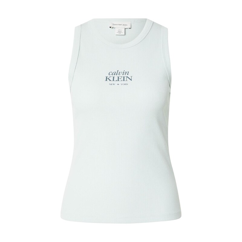 Calvin Klein Jeans Top pastelově zelená / tmavě zelená