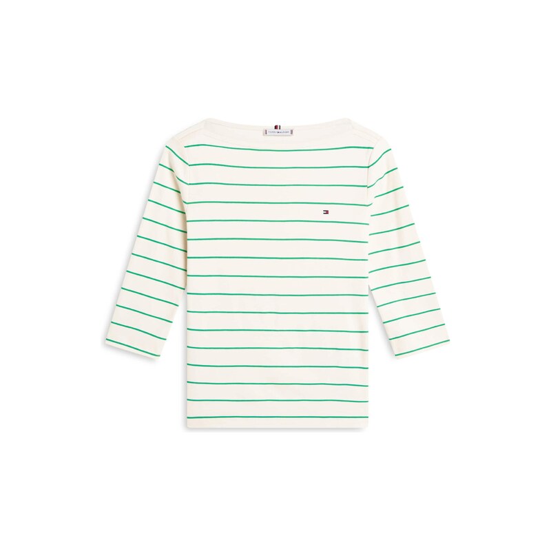 TOMMY HILFIGER Tričko NEW CODY zelená / bílá