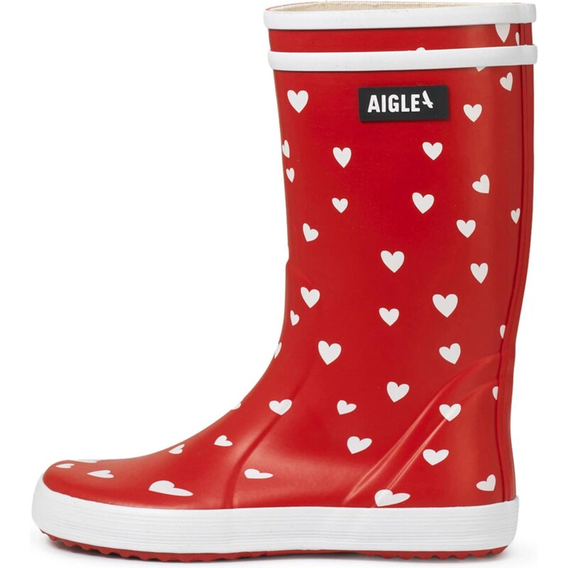 AIGLE Kozačky Lolly Pop Play červená / černá / bílá 114980458