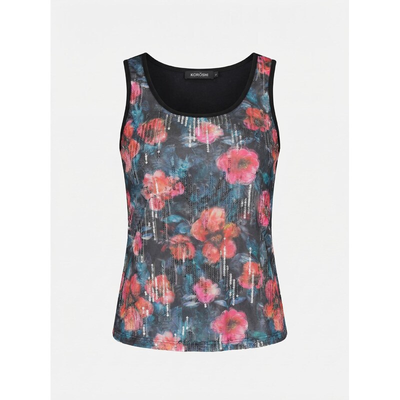 KOROSHI Top zelená / červená / černá 114980475
