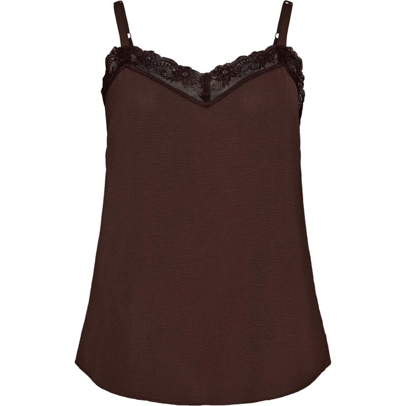Zizzi Top Flkikka tmavě hnědá / černá 114980654