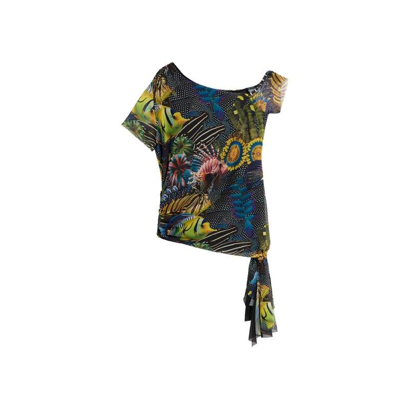 Desigual Tričko mix barev / černá