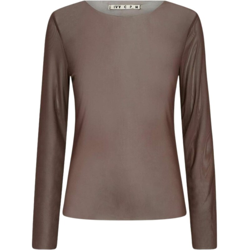 Ivy Copenhagen Tričko IVY-Toulle tmavě hnědá 114981649