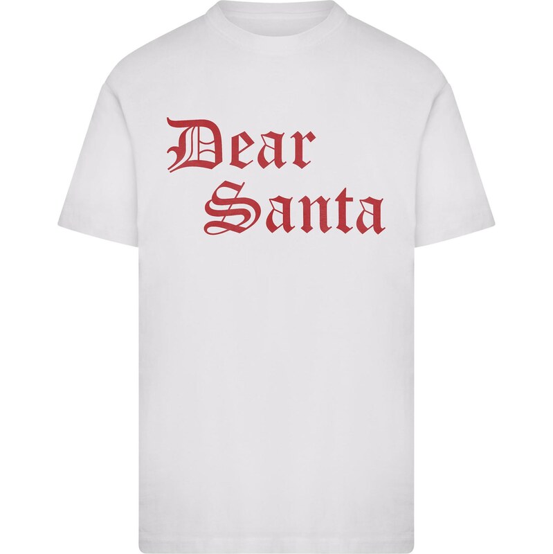 Mister Tee Tričko Dear Santa červená / bílá