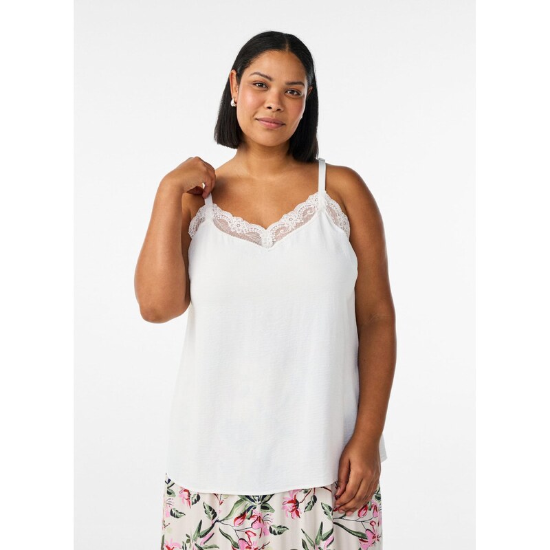 Zizzi Top Flkikka offwhite