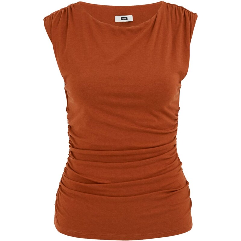 WE Fashion Top rezavě hnědá