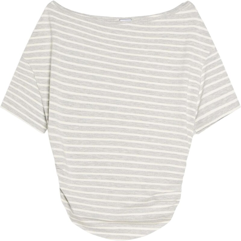 Bershka Tričko světle šedá / offwhite