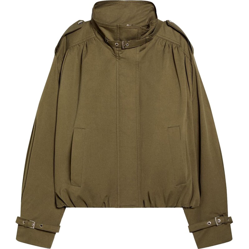 Bershka Přechodná bunda olivová