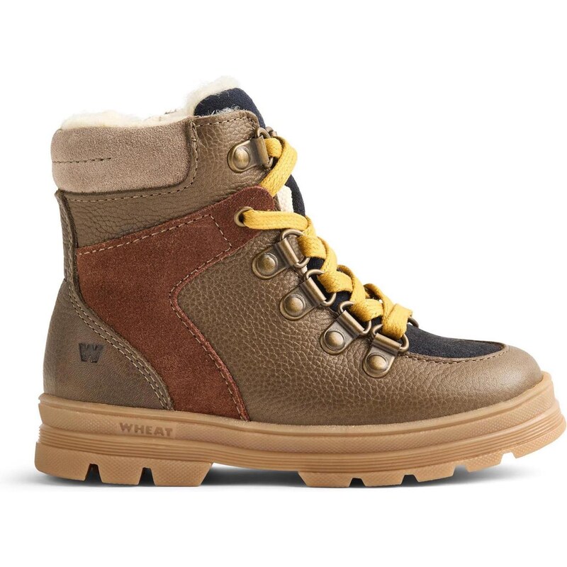 WHEAT Kozačky Toni Hiker Tex rezavě hnědá / olivová
