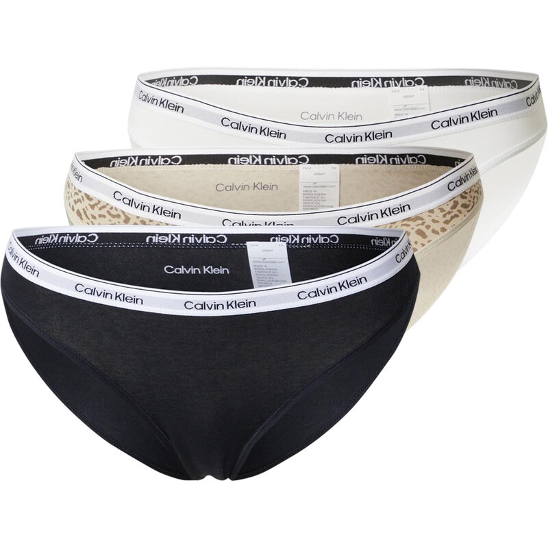 Calvin Klein Underwear Kalhotky béžová / hnědá / černá / bílá