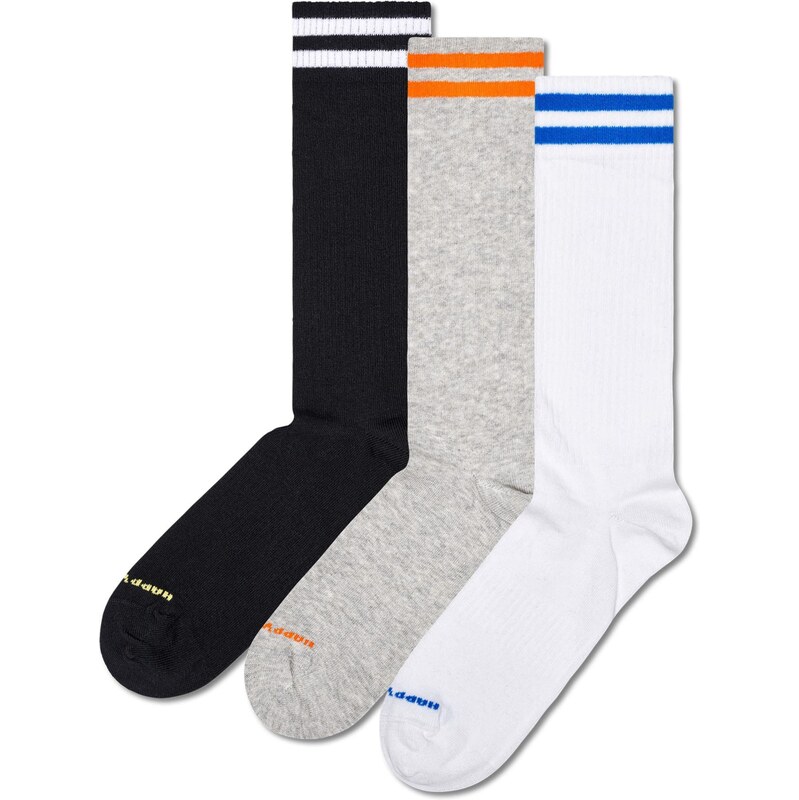 Happy Socks Ponožky šedá / černá / bílá 114982353