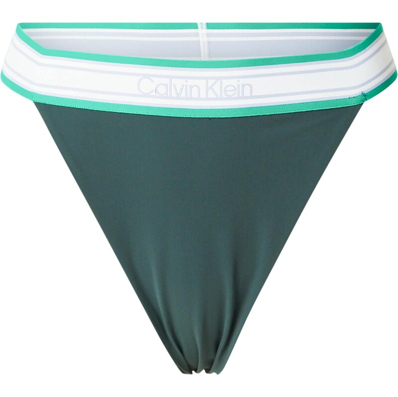 Calvin Klein Swimwear Spodní díl plavek zelená / tmavě zelená /