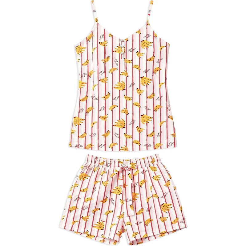 Gisela Pyžamo oranžová / červená / offwhite 114982821