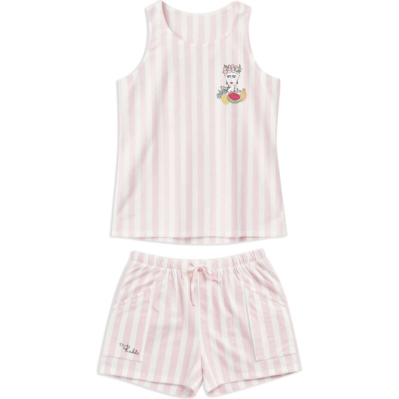 Gisela Pyžamo pink / offwhite 114982815