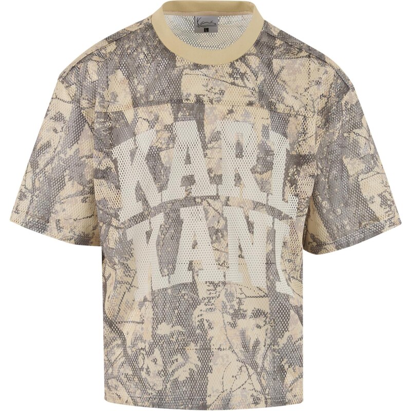Karl Kani Tričko Heritage béžová / mokka / tmavě šedá / offwhite