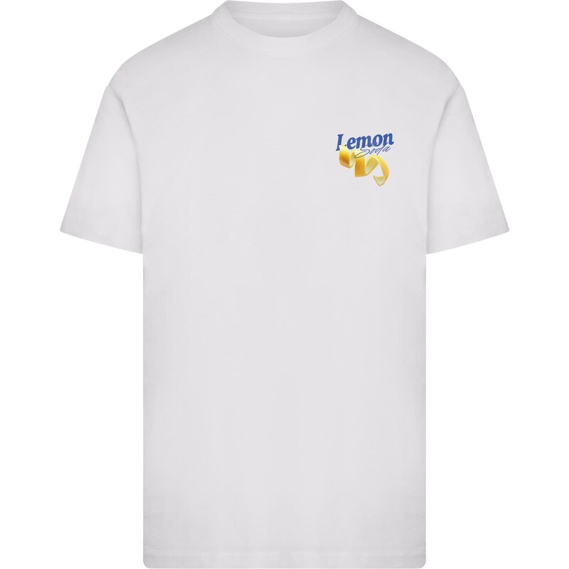 Mister Tee Tričko Lemon Soda modrá / žlutá / kari / bílá