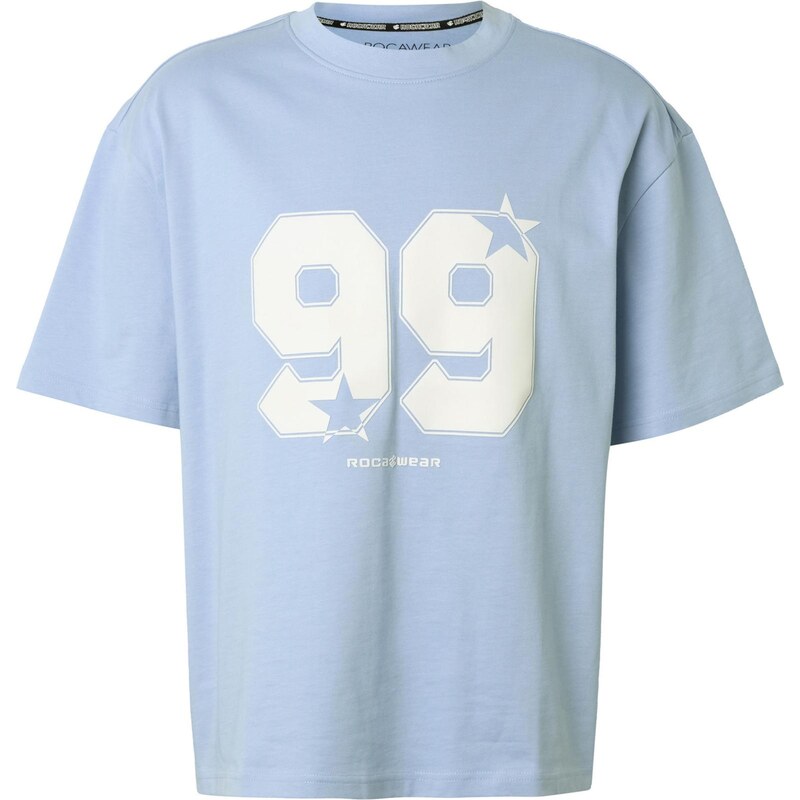 ROCAWEAR Tričko Strambers světlemodrá / bílá