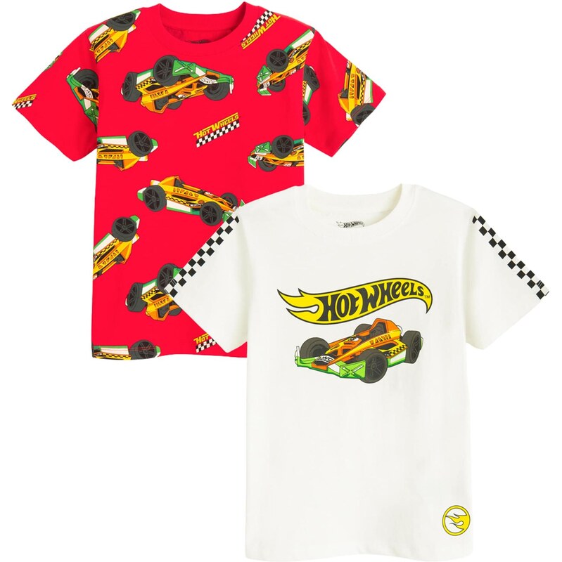 Cool Club Tričko HOT WHEELS červená / přírodní bílá