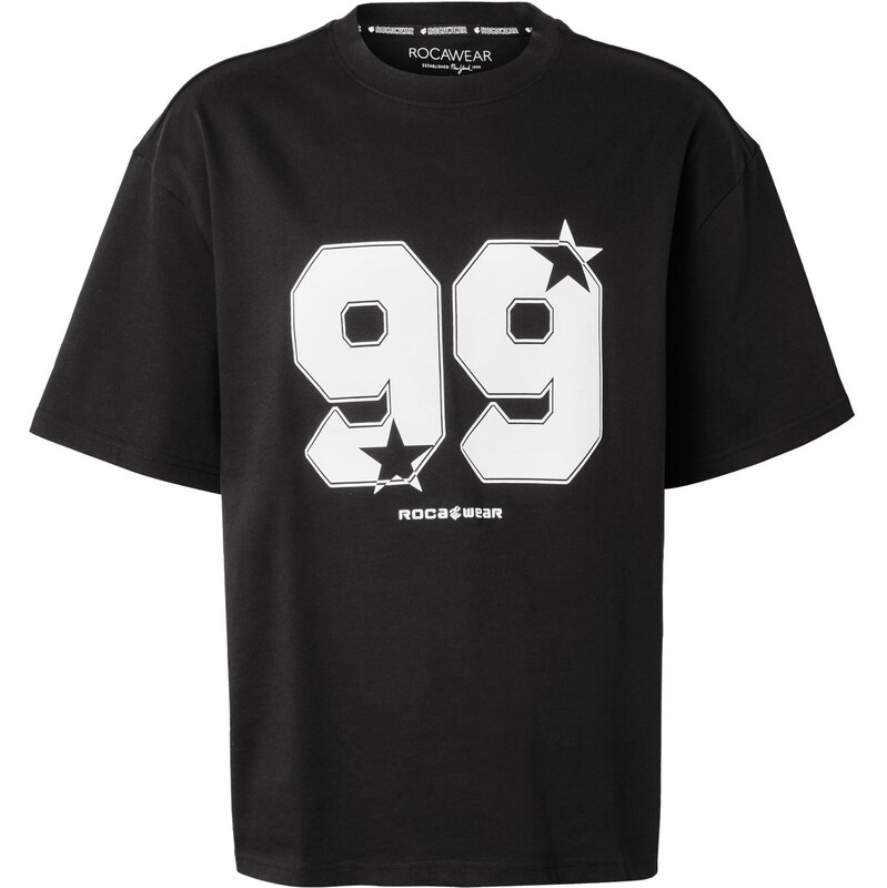 ROCAWEAR Tričko Strambers černá / bílá