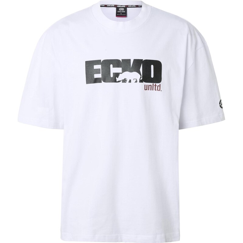 Ecko Unlimited Tričko hnědá / černá / bílá
