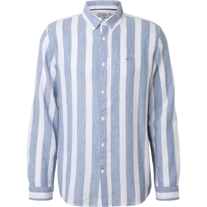 INDICODE JEANS Košile Donuld modrý melír / offwhite