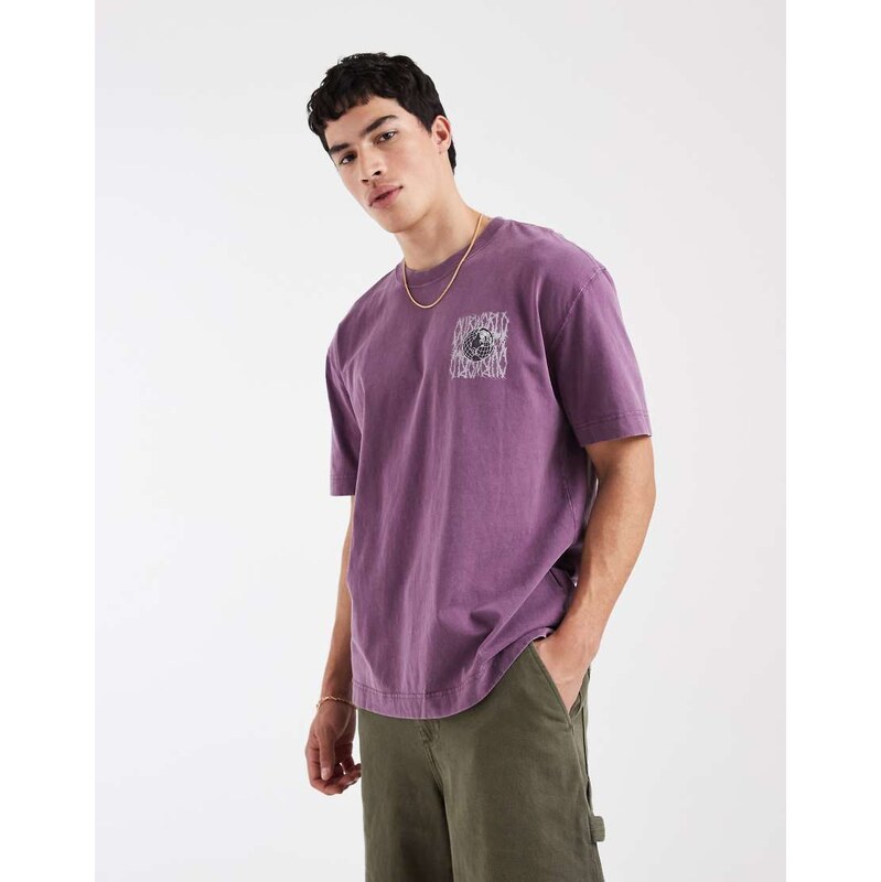 Hollister back graphic t-shirt in purple