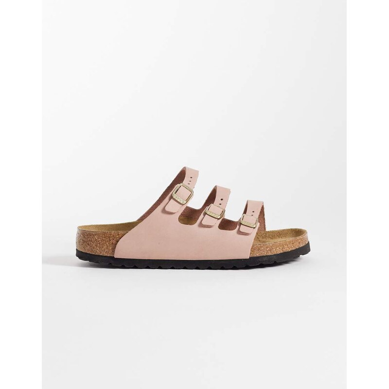 Birkenstock Florida leather sandals in soft pink