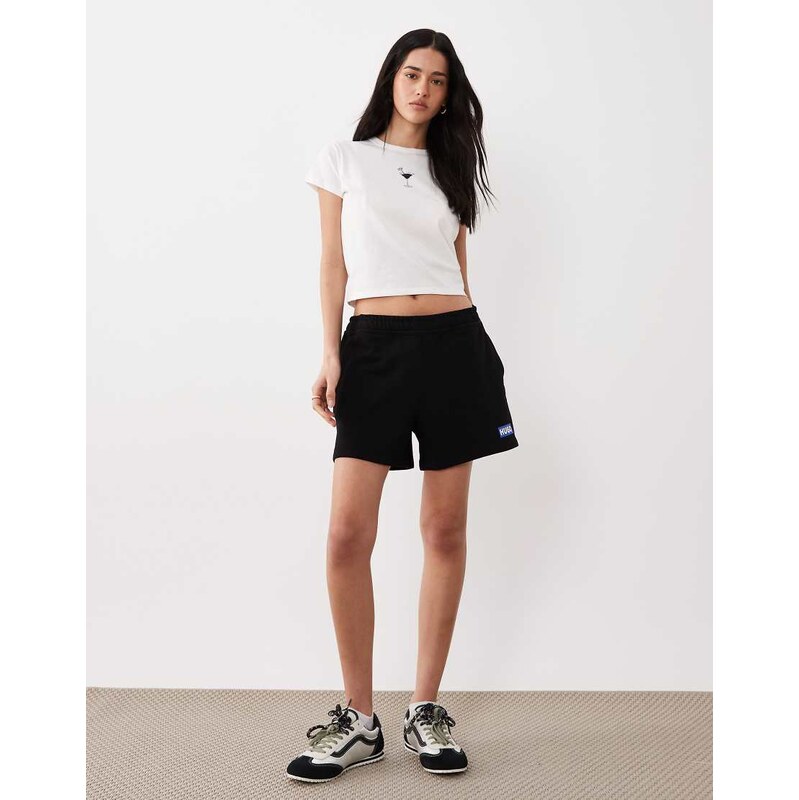 HUGO Blue dichroma cocktail print baby tee in white 114994104