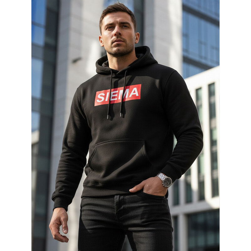 DStreet Pánská mMikina na zip s kapucí