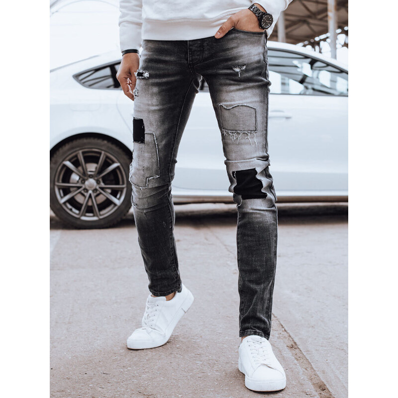 Pánské džínové kalhoty šedé FashionStreet UX4293